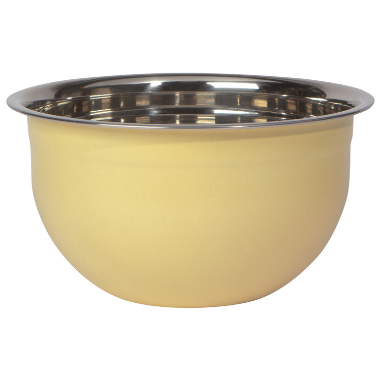 Matte Steel Sunrise Yellow Mixing Bowls Set of 3