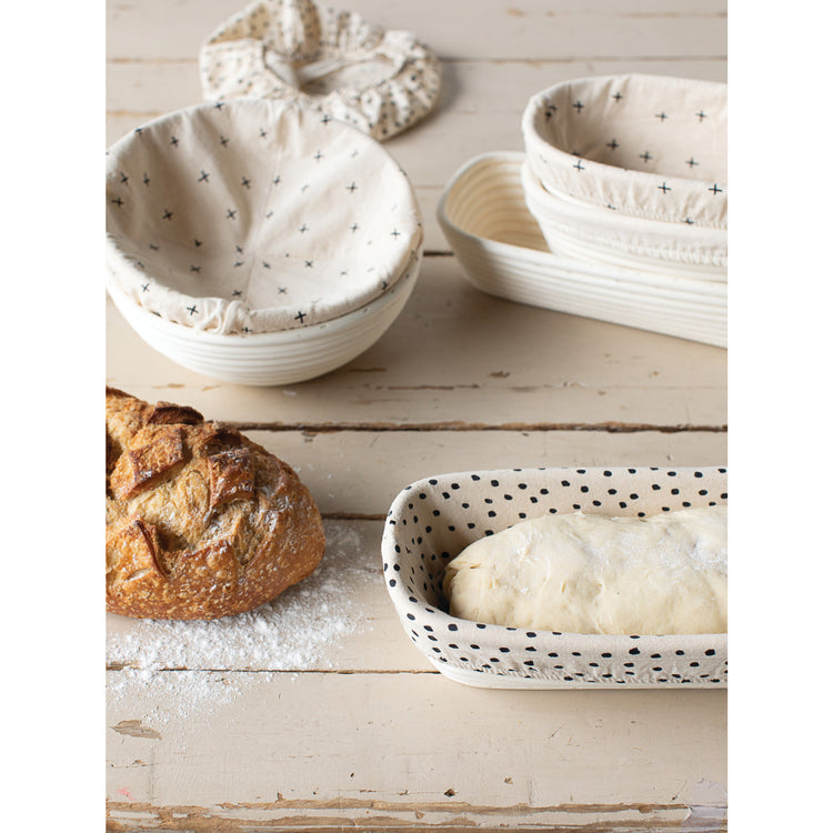 Banneton Cross Cotton Liner Round
