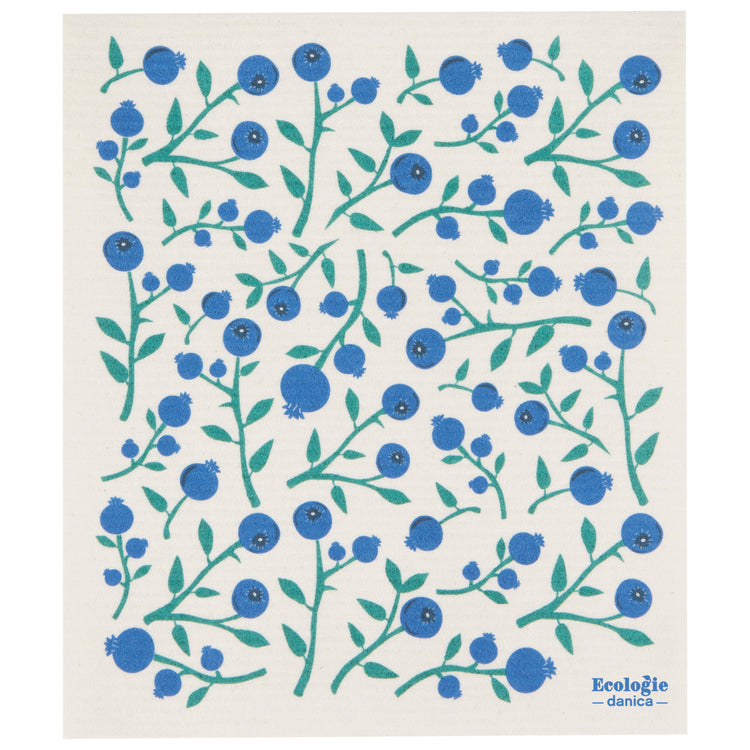Blueberries Swedish Sponge Towel