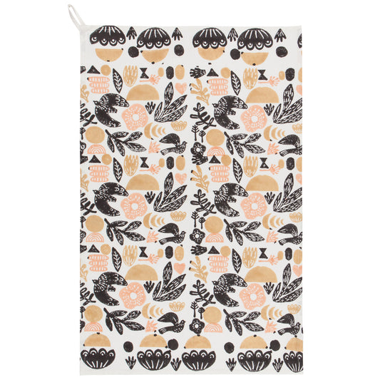 Myth Block Print Dishtowel