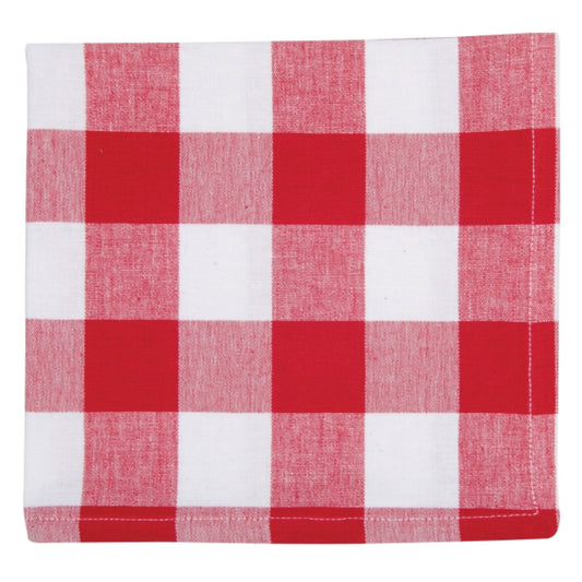 Picnic Check Poppy Napkins Set of 4