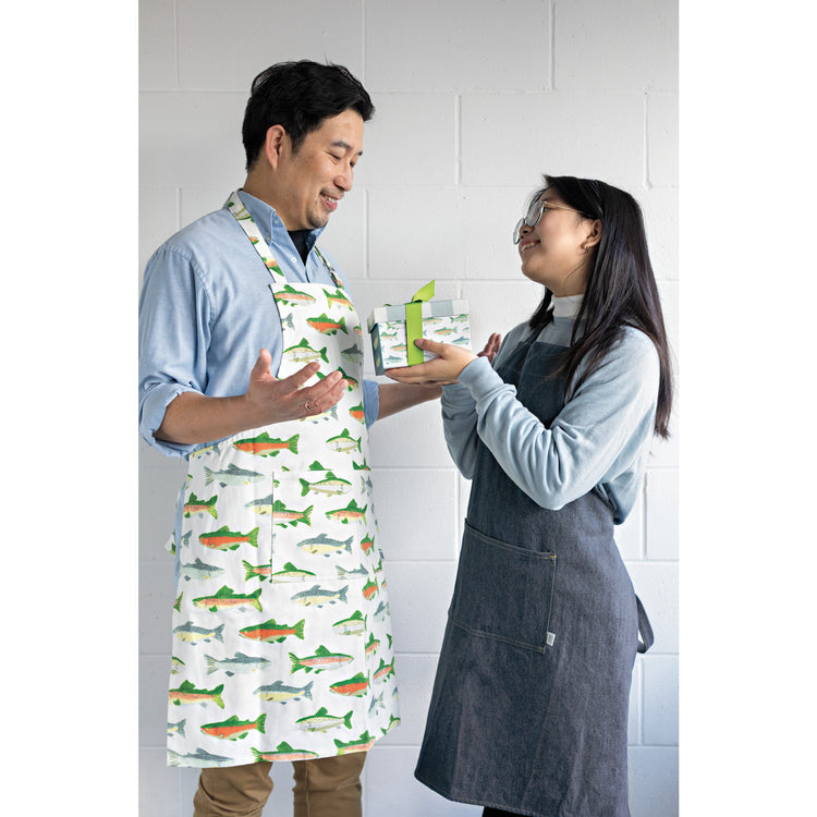 Gone Fishin Chef's Cotton Apron