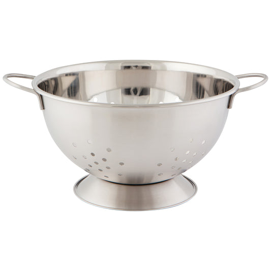 Matte Steel Silver Colander Large