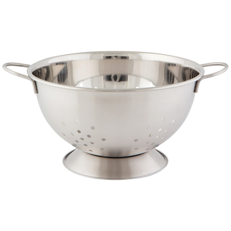 Matte Steel Silver Colander Large
