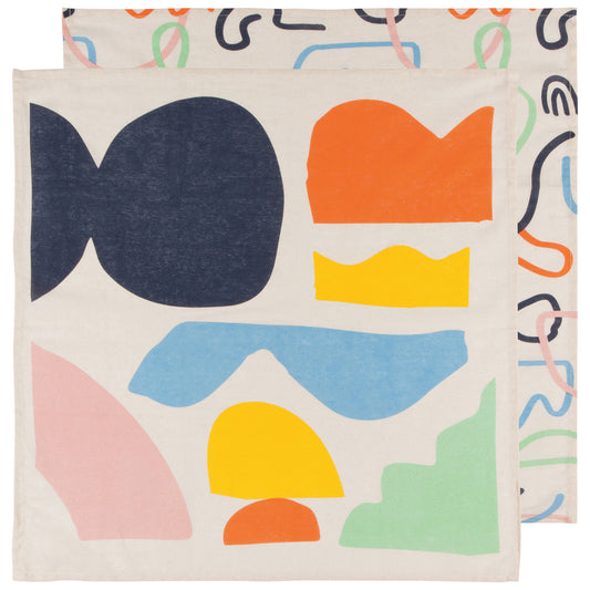 Doodle Floursack Dishtowel Set of 2