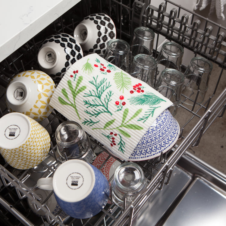 Bough and Berry Swedish Dishcloth