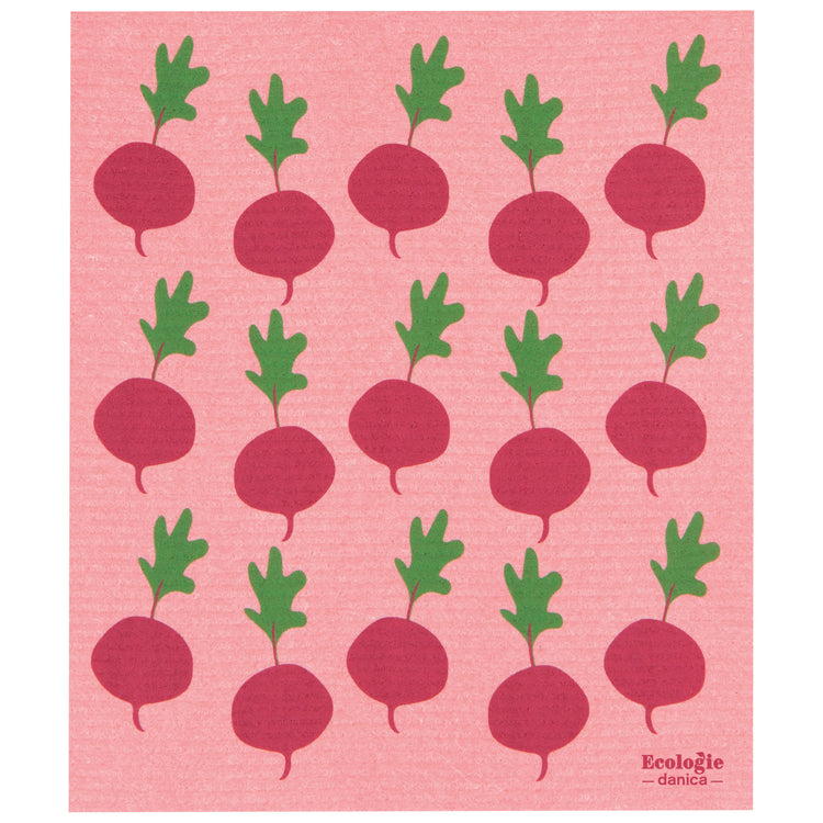Radishes Swedish Sponge Towel