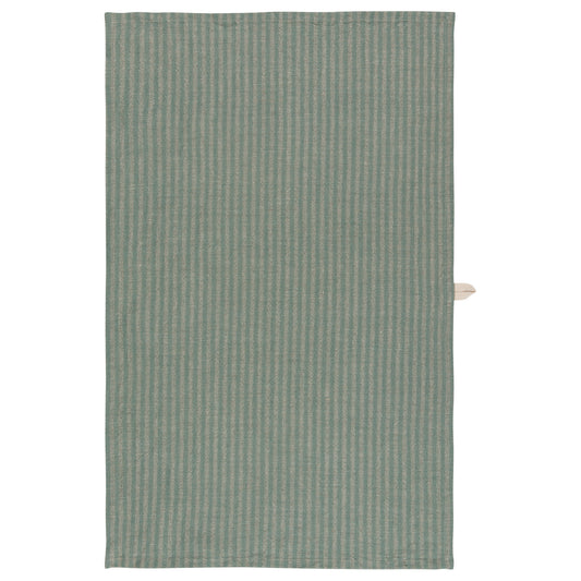 Jade Stripe Linen-Cotton Dishtowel