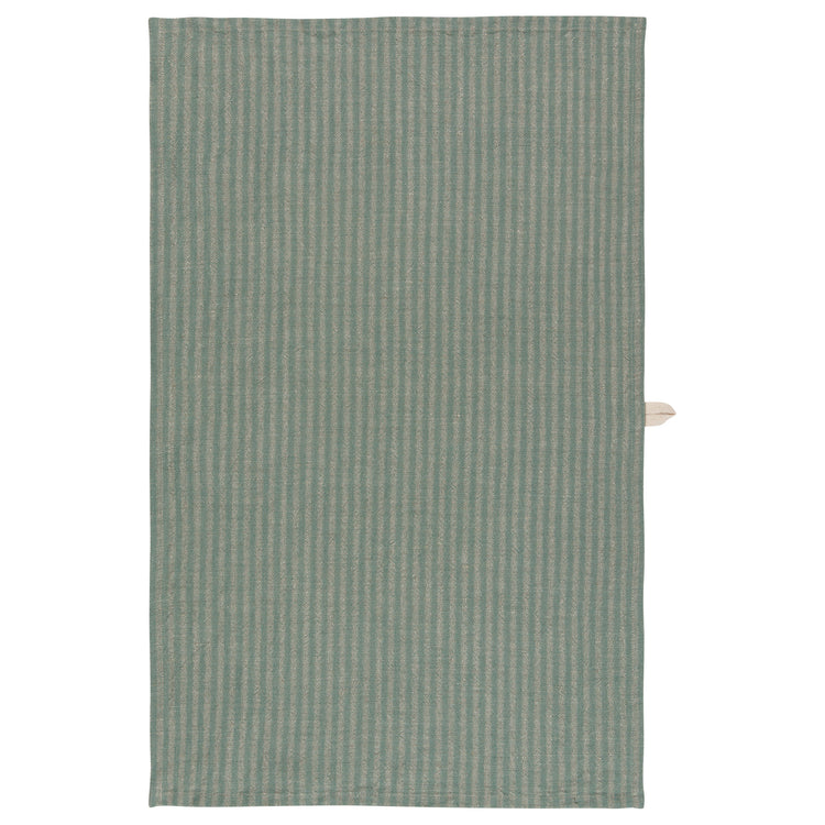 Jade Stripe Linen-Cotton Dishtowel