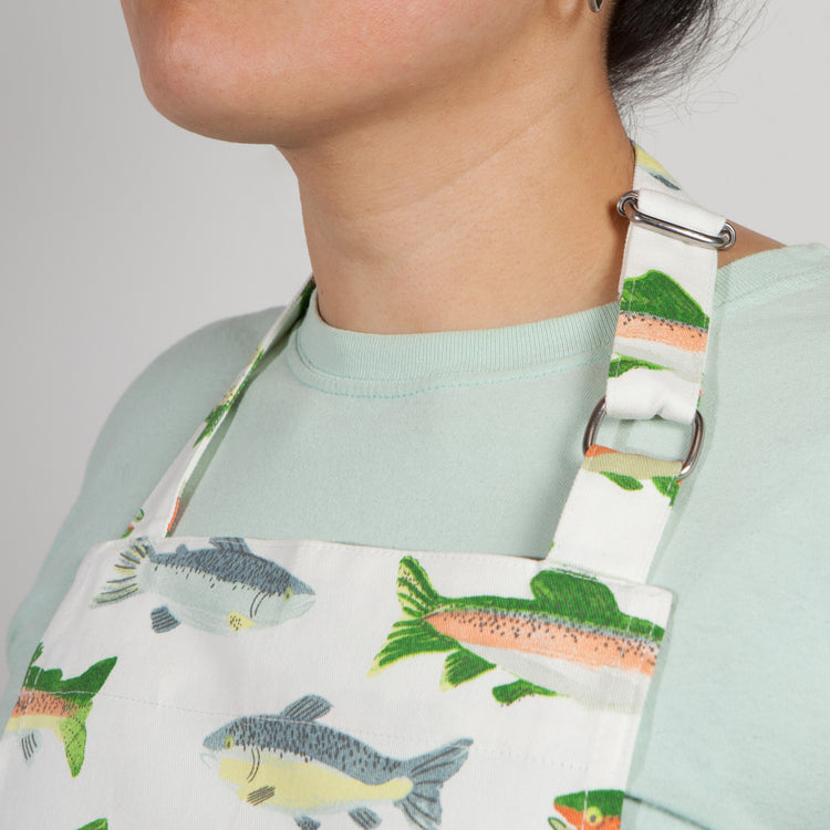 Gone Fishin Chef's Cotton Apron