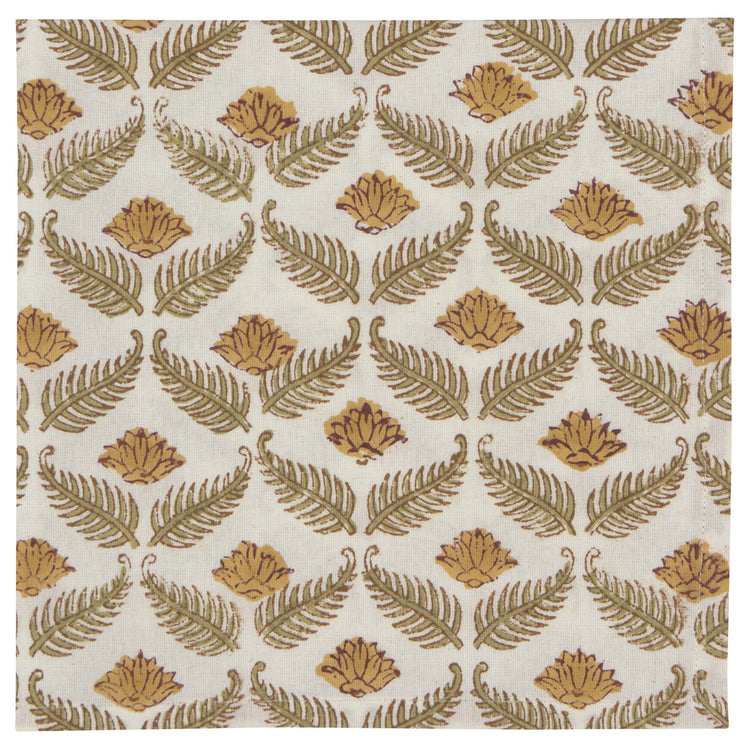 Frond Block Print Napkins Set of 4