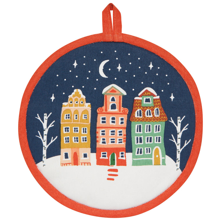 Candy Cane Lane Shaped Potholder