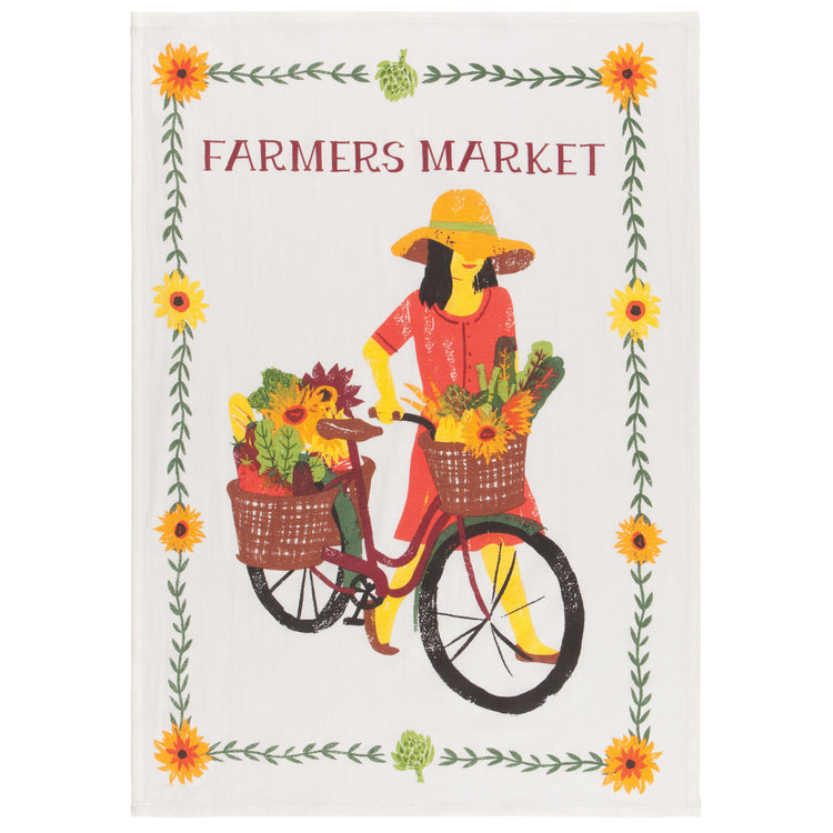 Farmers Market Bakers Floursack Dishtowels Set of 3