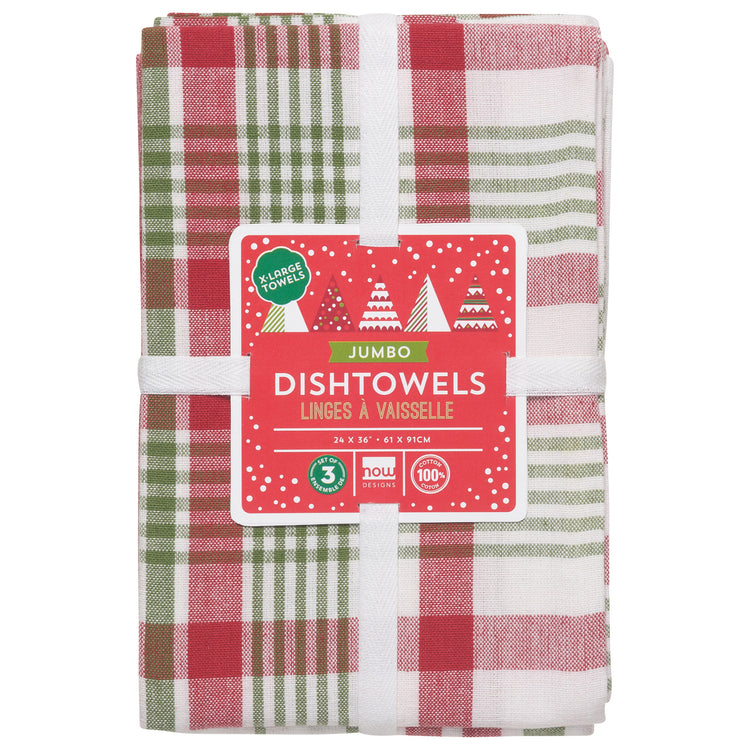Jumbo Christmas Dishtowels Set of 3