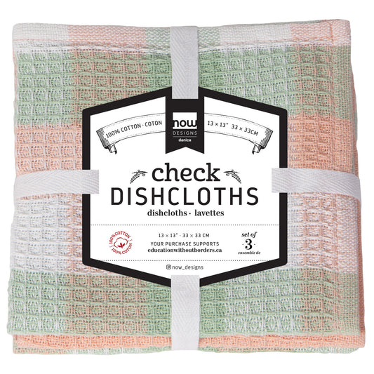 Check Dawn Dishcloths Set of 3