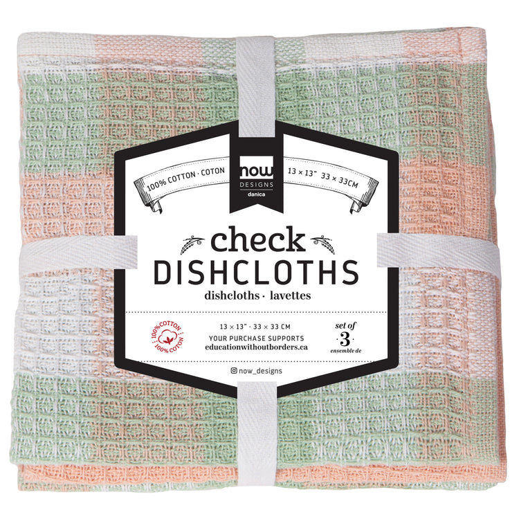 Check Dawn Dishcloths Set of 3