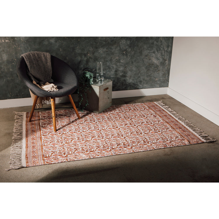 Eden Block Print Rug 4 x 6 Ft