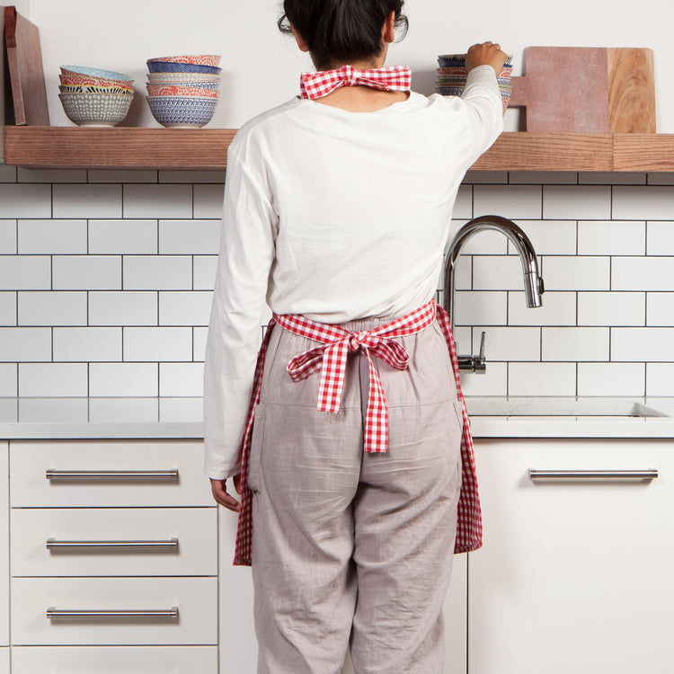 Red Gingham Classic Apron