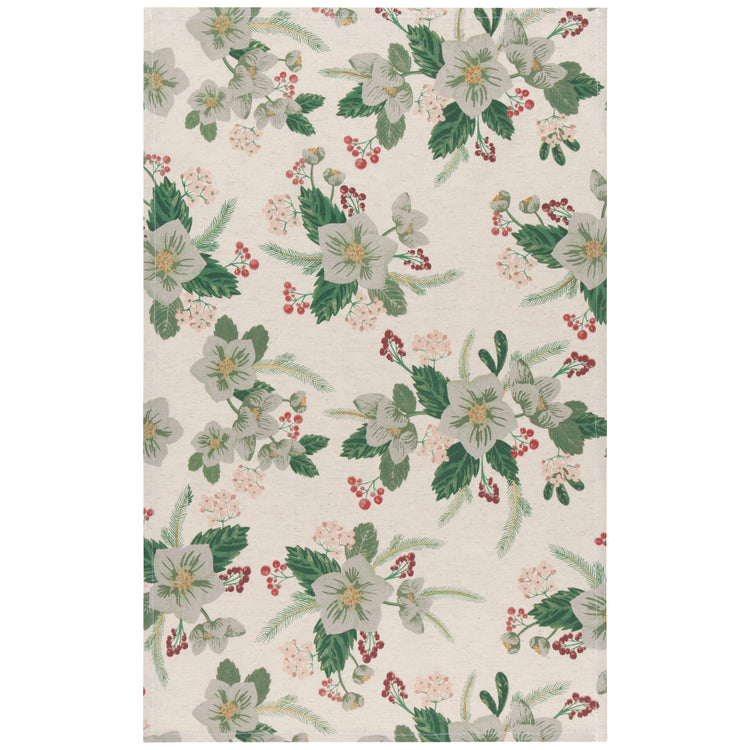 Winterblossom Printed Cotton Dishtowel
