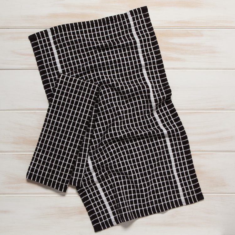 Terry Dishtowels Black Set of 2