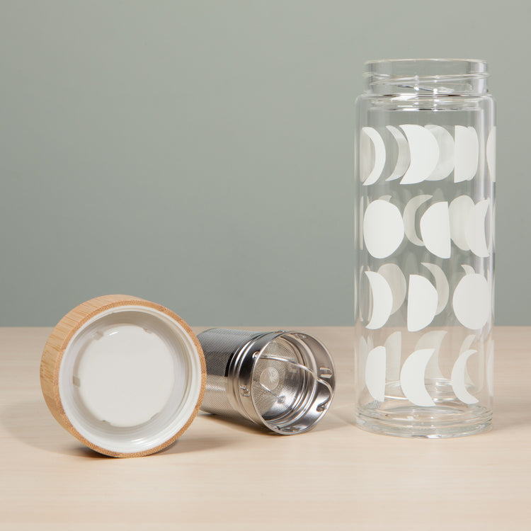 White Moons Tea Infuser Bottle