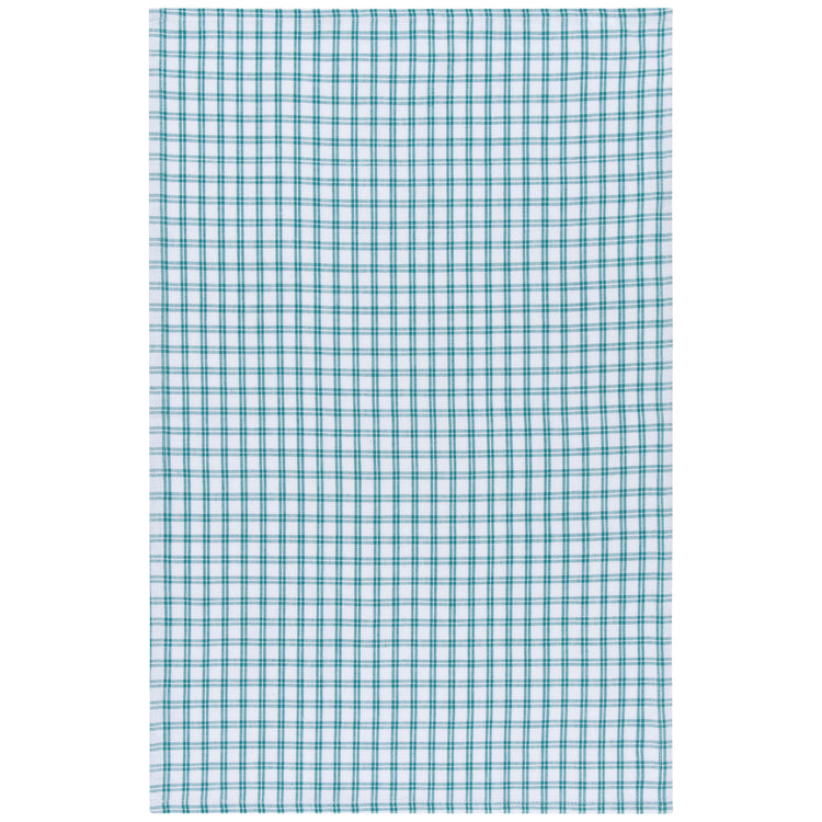 Tic Tac Toe Peacock Green Dishtowels Set of 3