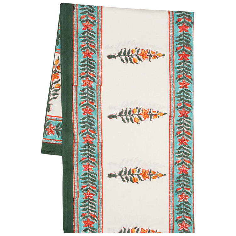 Marigold Block Print Tablecloth 90 x 60 inch